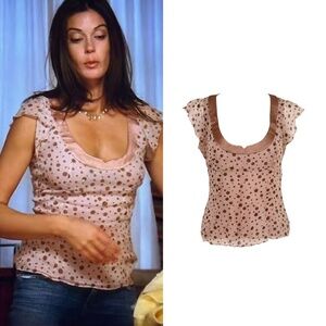 Polka Dot Sequin Silk Blouse As Seen On Susan Mayer In Desperate Housewives